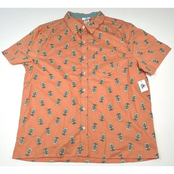Disney Other - 2020 DISNEY PARKS Mens LARGE Main Street USA Trash Can Button-Up SHIRT NWT NEW